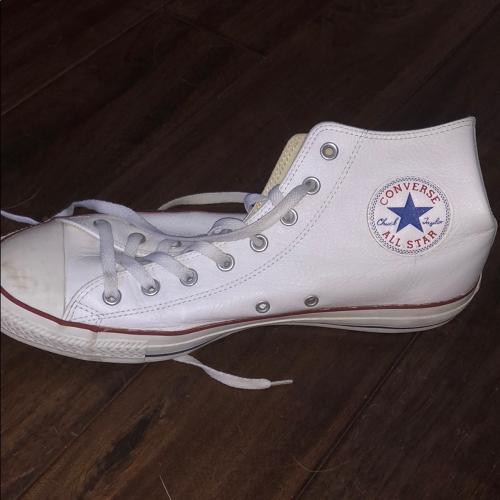 White leather converse